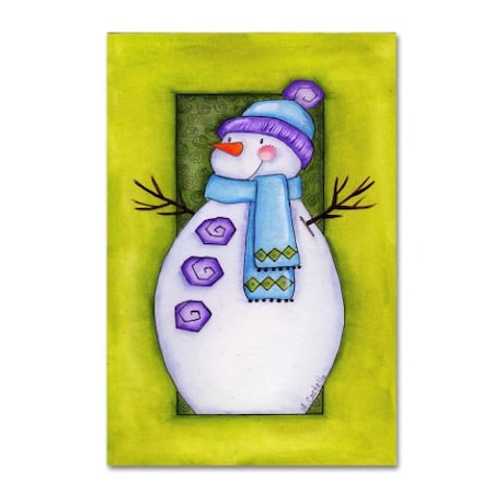 Maureen Lisa Costello 'Holiday Wishes Snowman' Canvas Art,22x32